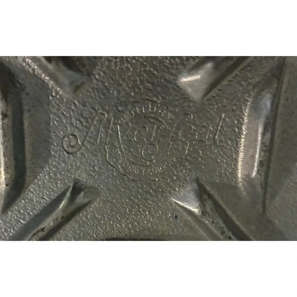 Vintage Silver Seal Griddle Hammered Aluminum 12